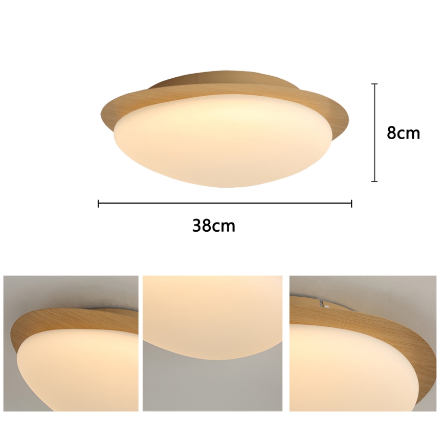 Brilagi - LED mennyezeti lámpa VISBY WOOD LED/18W/230V átm. 38 cm barna