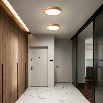 Brilagi - LED mennyezeti lámpa WOODLINE LED/24W/230V 3000/4000/6000K tölgy, átmérő 30 cm
