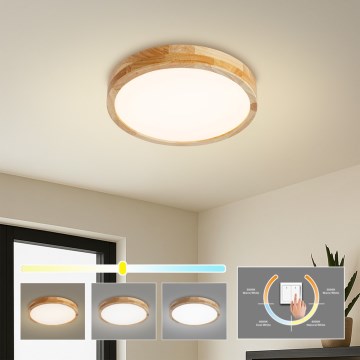 Brilagi - LED mennyezeti lámpa WOODLINE LED/24W/230V 3000/4000/6000K tölgy, átmérő 30 cm