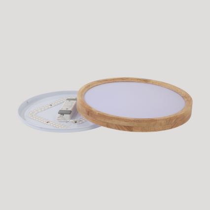 Brilagi - LED mennyezeti lámpa WOODROUND LED/30W/230V 3000/4000/6000K átm. 40 cm fa CRI 90