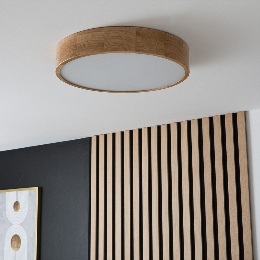 Brilagi - LED mennyezeti lámpatest CARVALHO 3xE27/15W/230V tölgy átm. 47,5 cm