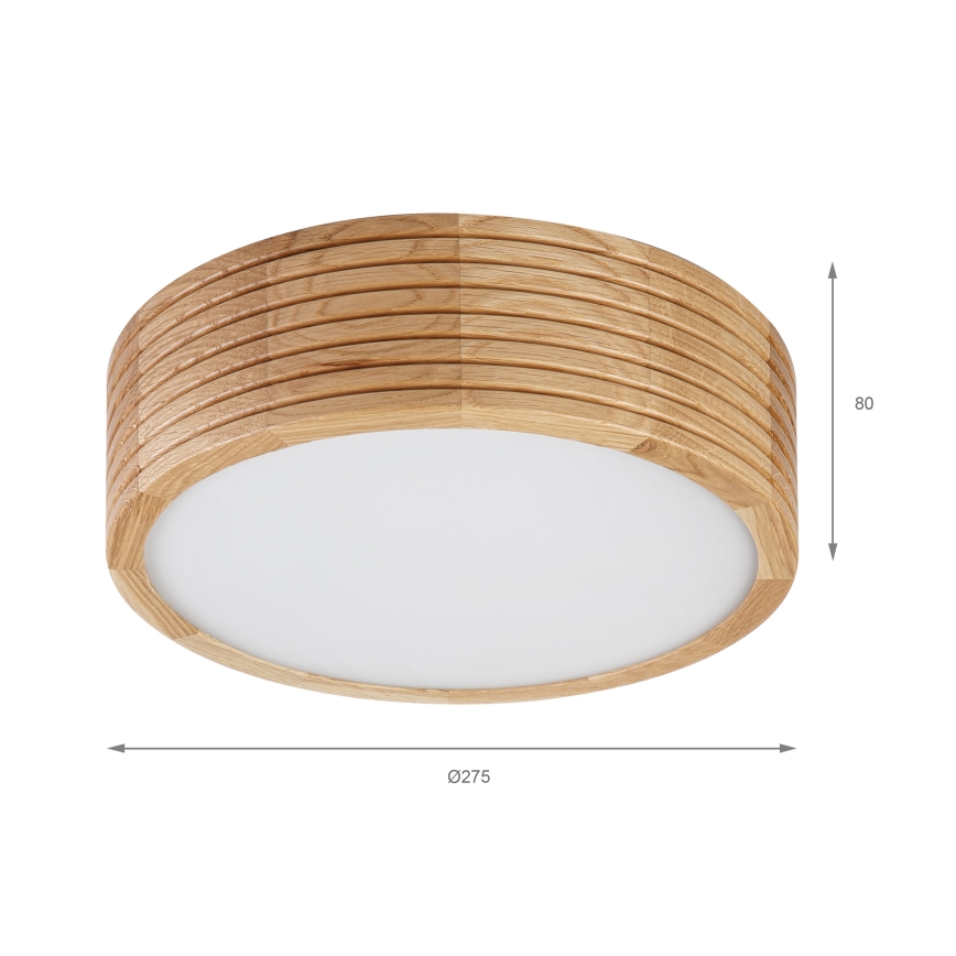 Brilagi - LED mennyezeti lámpatest CARVALHO MODERN 1xE27/60W/230V, átm. 27,5 cm, tölgy