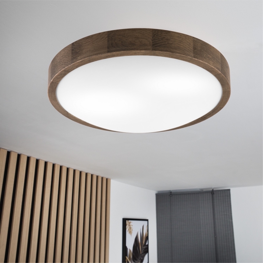 Brilagi - LED mennyezeti lámpatest CARVALHO SLIM 2xE27/15W/230V tölgy-dió átm. 37 cm