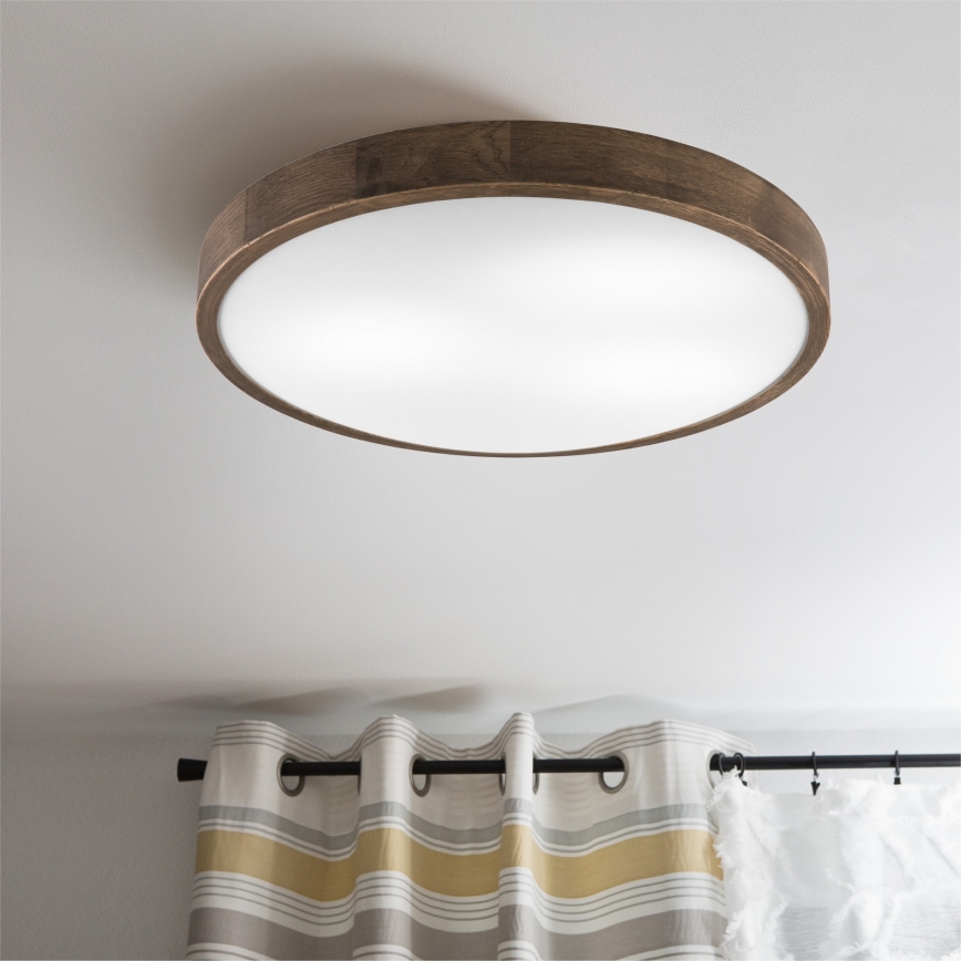 Brilagi - LED mennyezeti lámpatest CARVALHO SLIM 3xE27/15W/230V tölgy/dió Ø 47 cm