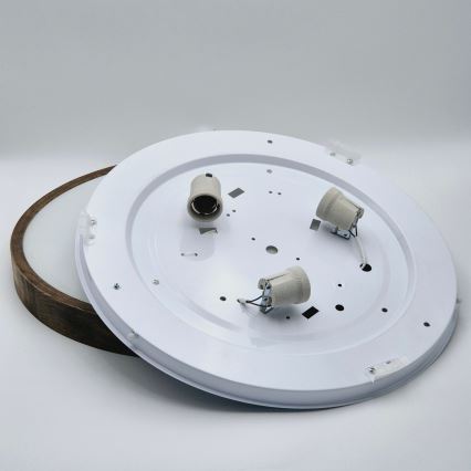 Brilagi - LED mennyezeti lámpatest CARVALHO SLIM 3xE27/15W/230V tölgy/dió Ø 47 cm