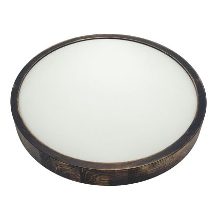 Brilagi - LED mennyezeti lámpatest CARVALHO SLIM SMOKEY LED/36W/230V tölgy, átmérő 37,5 cm