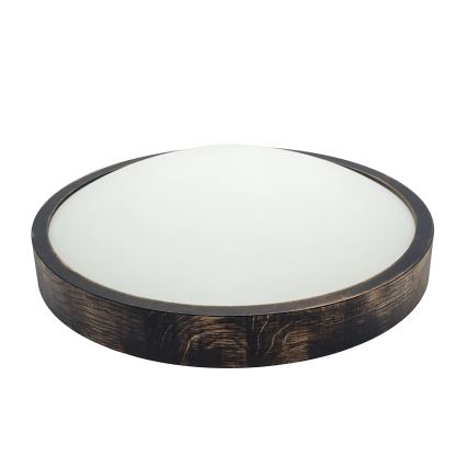 Brilagi - LED mennyezeti lámpatest CARVALHO SLIM SMOKEY LED/36W/230V tölgy, átmérő 37,5 cm
