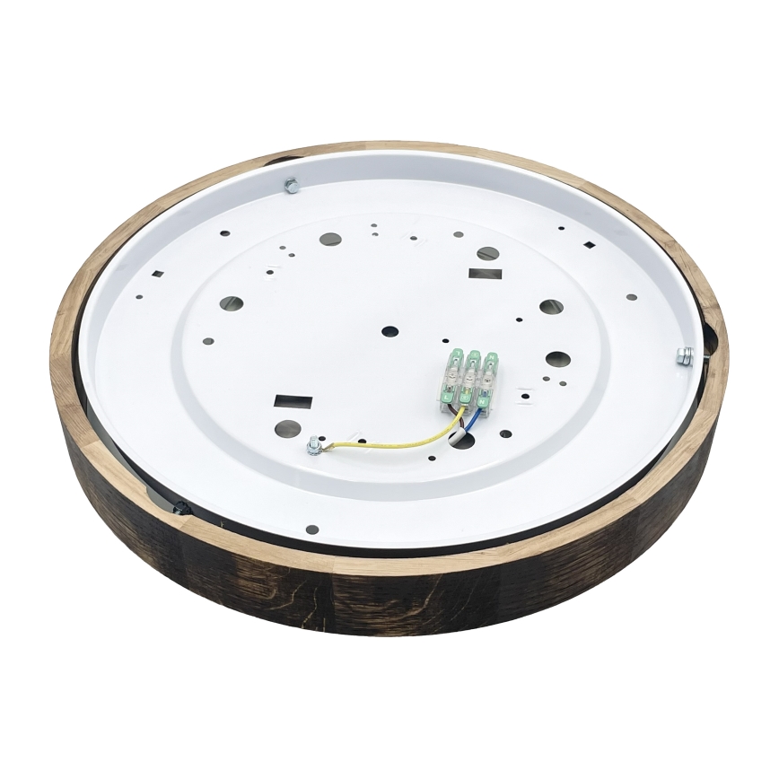 Brilagi - LED mennyezeti lámpatest CARVALHO SLIM SMOKEY LED/36W/230V tölgy, átmérő 37,5 cm