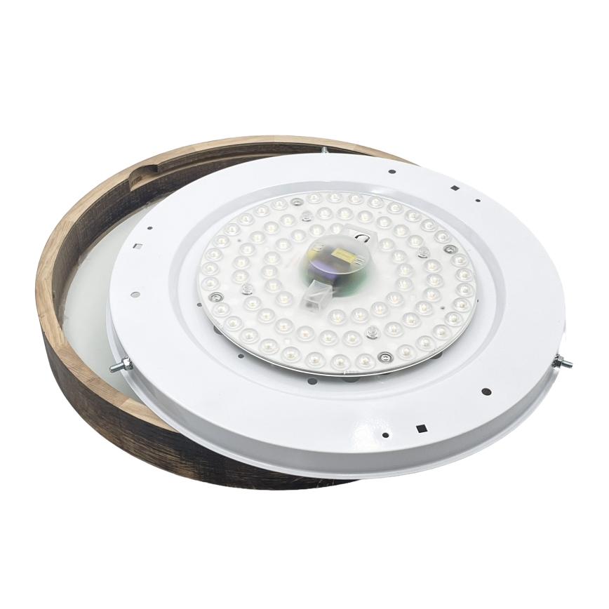 Brilagi - LED mennyezeti lámpatest CARVALHO SLIM SMOKEY LED/36W/230V tölgy, átmérő 37,5 cm