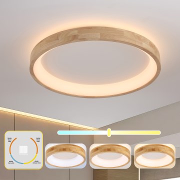 Brilagi - LED mennyezeti lámpatest FALCON WOOD LED/60W/230V 3000/4000/6000K átm. 80 cm fa