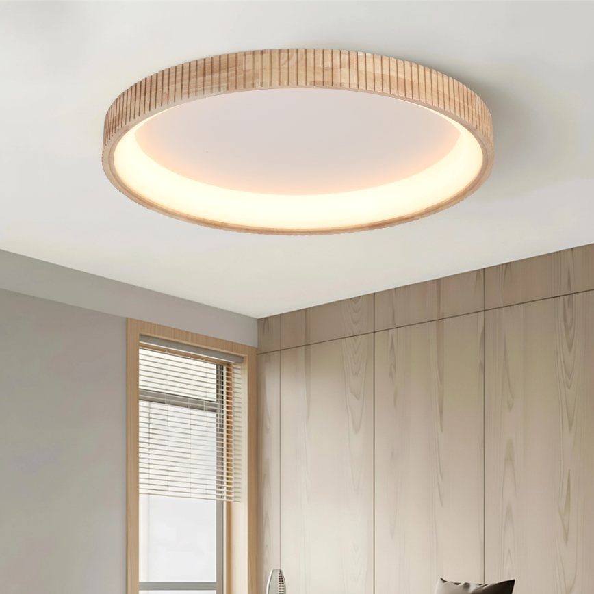 Brilagi - LED mennyezeti lámpa FALCON WOOD MODERN LED/60W/230V 3000/4000/6000K átm. 80 cm fa