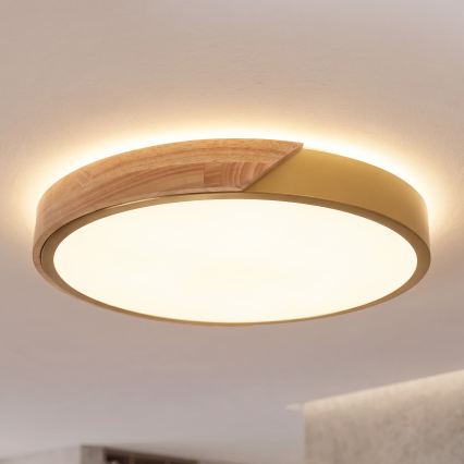 BRILAGI - LED Mennyezeti lámpatest PILANA LED/24W/230V tölgy/arany átm. 30 cm