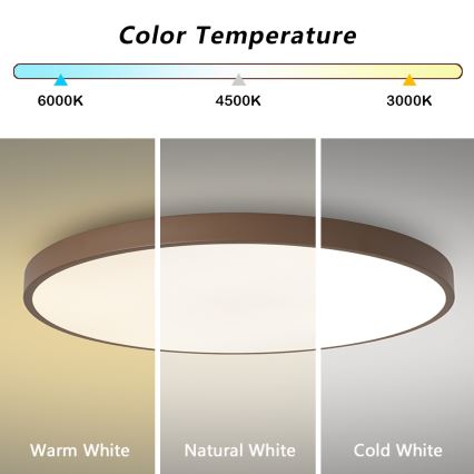 Brilagi - LED mennyezeti lámpatest POOL LED/100W/230V 3000/4000/6000K Ø 80 cm barna