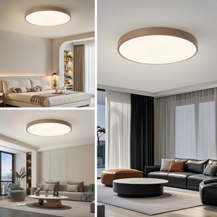 Brilagi - LED mennyezeti lámpatest POOL LED/100W/230V 3000/4000/6000K Ø 80 cm barna