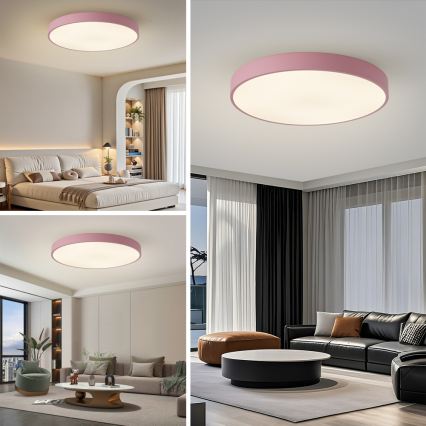Brilagi - LED mennyezeti lámpatest POOL LED/100W/230V 3000/4000/6000K, átm. 80 cm, rózsaszín