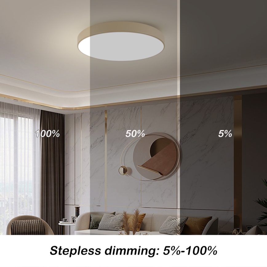 Brilagi - POOL LED mennyezeti lámpatest 100W/230V 3000/4000/6000K átm. 80 cm bézs