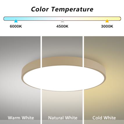 Brilagi - POOL LED mennyezeti lámpatest 100W/230V 3000/4500/6000K átm. 80 cm bézs