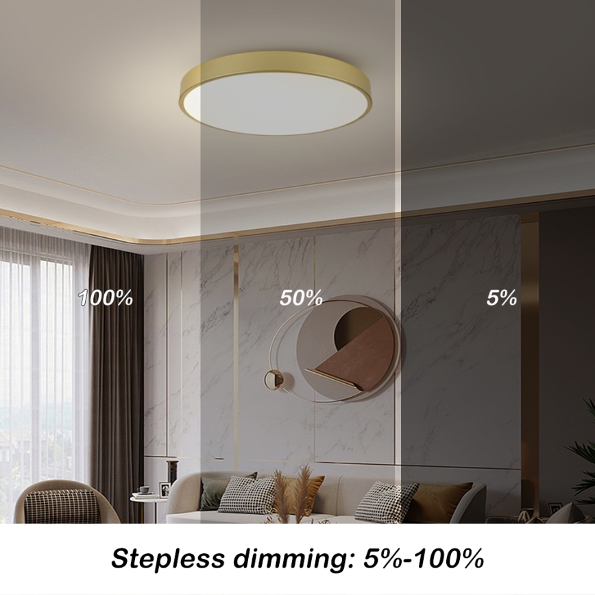 Brilagi - POOL LED mennyezeti lámpatest, 100 W, 230 V, 3000/4500/6000 K, átmérő 80 cm, aranyszínű