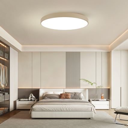 Brilagi - LED mennyezeti lámpa POOL LED/128W/230V 3000/4500/6000K átm. 100 cm bézs