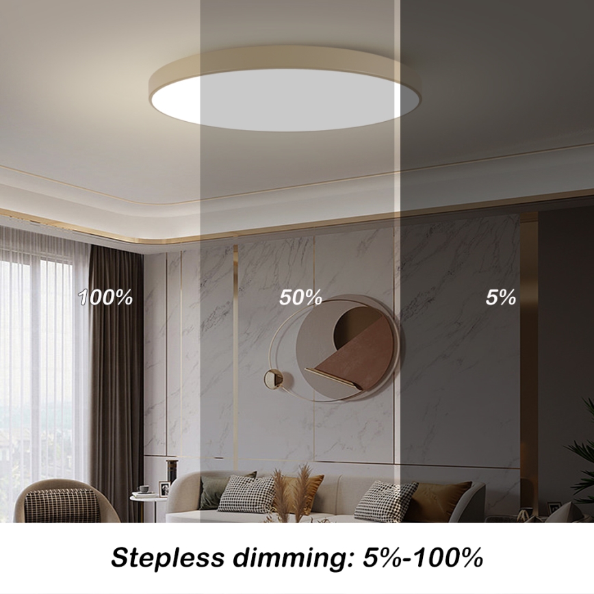 Brilagi - LED mennyezeti lámpatest POOL LED/180W/230V 3000/4000/6000K átmérő 120 cm bézs