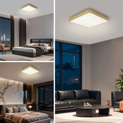 Brilagi - LED mennyezeti lámpatest POOL LED/36W/230V 3000/4000/6000K 40x40 cm arany