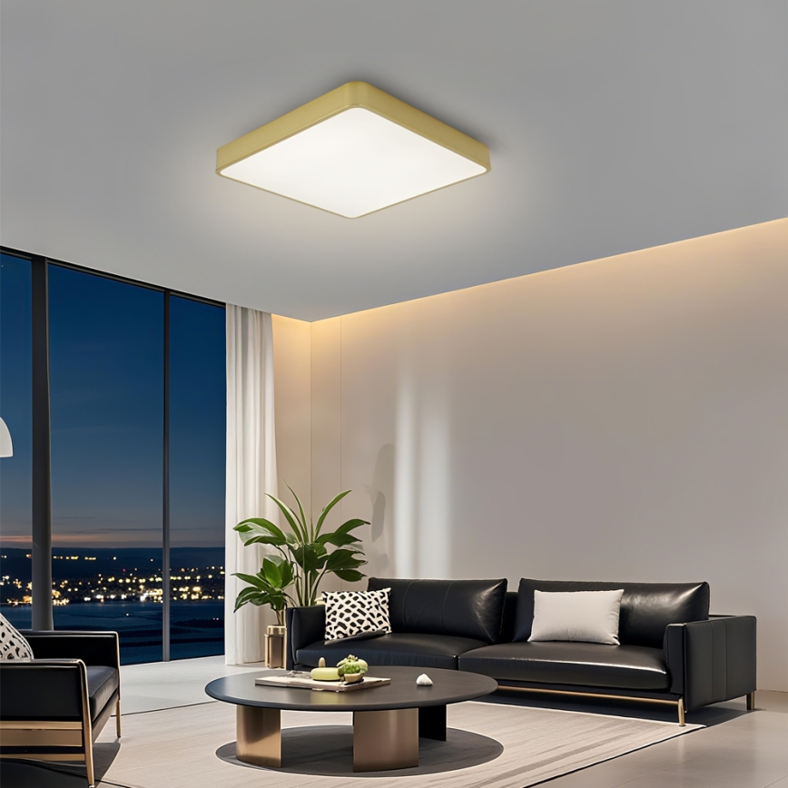 Brilagi - LED mennyezeti lámpatest POOL LED/36W/230V 3000/4000/6000K 40x40 cm arany