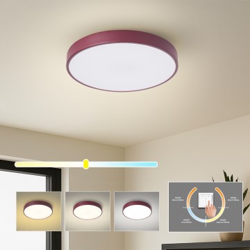 Brilagi - LED mennyezeti lámpatest POOL LED/36W/230V 3000/4000/6000K átm. 30 cm bordó