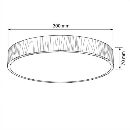 Brilagi - POOL mennyezeti LED lámpa 36W/230V, 3000/4000/6000K, átm. 30 cm, fa dekor
