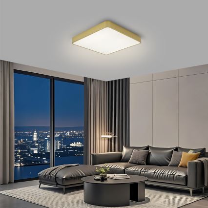 Brilagi - LED mennyezeti lámpatest POOL LED/36W/230V 3000/4500/6000K 40x40 cm arany
