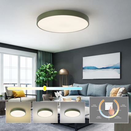 Brilagi - LED mennyezeti lámpa POOL LED/60W/230V 3000/4000/6000K átmérő 60 cm zöld