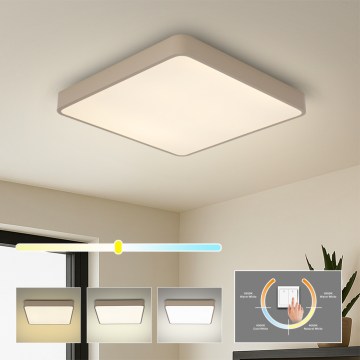 Brilagi - LED mennyezeti lámpatest POOL SQUARE LED/48W/230V 3000/4000/6000K 50x50 cm bézs