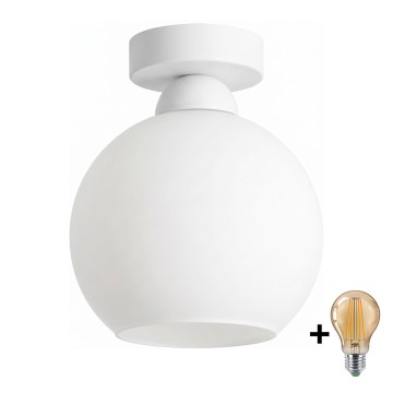 BRILAGI - LED mennyezeti lámpatest RETRO GLASS 1xE27/60W/230V Ø 15 cm fehér