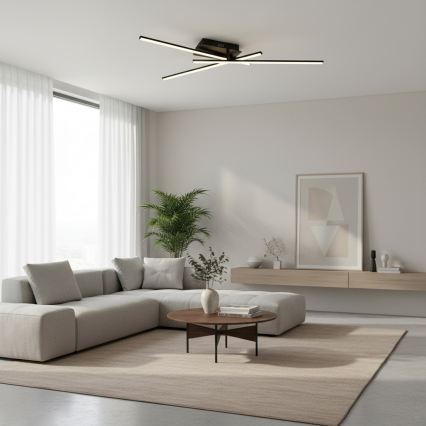 Brilagi - STRIPES LED mennyezeti lámpatest LED/30W/230V 51x78 cm fekete