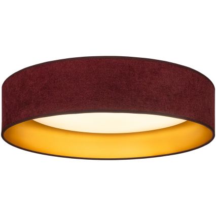 Brilagi - LED mennyezeti lámpa VELVET SIMPLE LED/24W/230V 3000K átmérő 45 cm bordó/arany