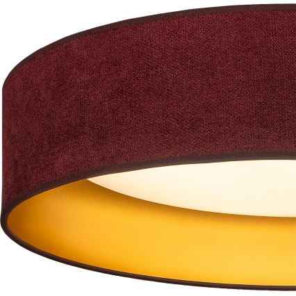 Brilagi - LED mennyezeti lámpa VELVET SIMPLE LED/24W/230V 3000K átmérő 45 cm bordó/arany