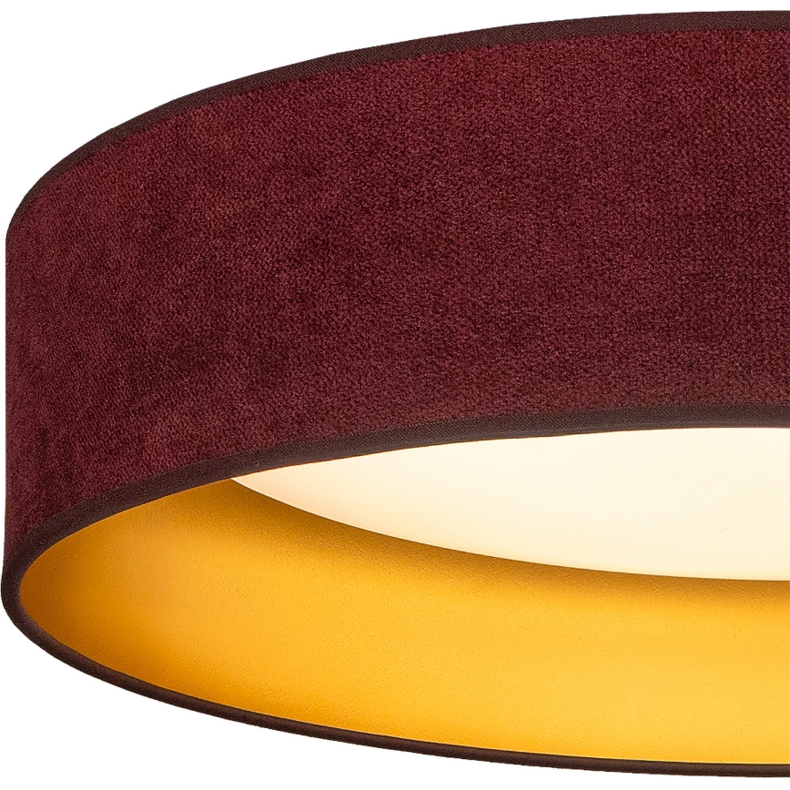 Brilagi - LED mennyezeti lámpa VELVET SIMPLE LED/24W/230V 3000K átmérő 45 cm bordó/arany