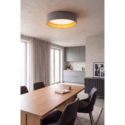 Brilagi - LED mennyezeti lámpa VELVET SIMPLE LED/24W/230V 3000K átm. 45 cm szürke/arany