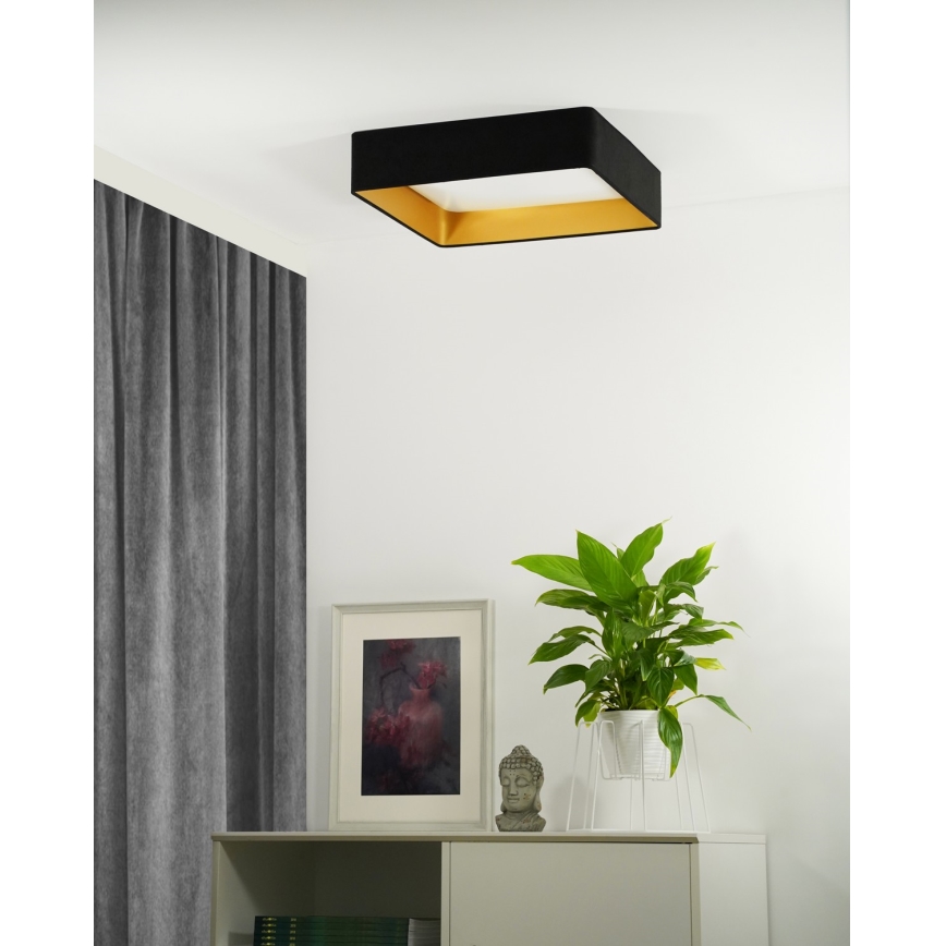 Brilagi - LED mennyezeti lámpa VELVET SQUARE LED/24W/230V 43x43 cm fekete