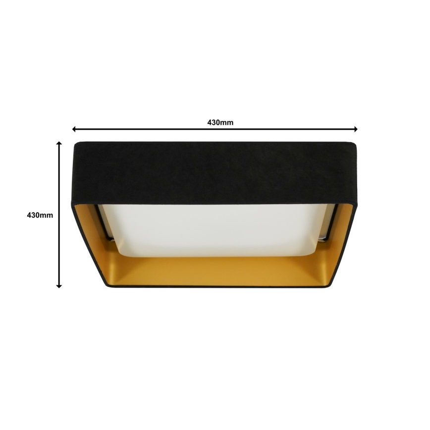 Brilagi - LED mennyezeti lámpa VELVET SQUARE LED/24W/230V 43x43 cm fekete