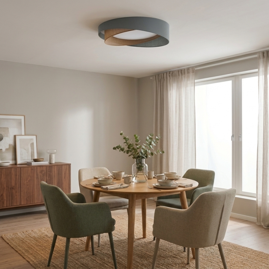 BRILAGI - LED mennyezeti lámpa VELVET TWIST LED/24W/230V 4000K átm. 55 cm zöld/bézs