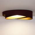 BRILAGI - LED mennyezeti lámpatest VELVET TWIST LED/24W/230V 4000K Ø 55 cm bordó/arany