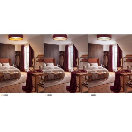 Brilagi - LED mennyezeti lámpatest VELVET VARI 24W/230V 3000/4000/6500K, átmérő 45 cm, bordó/arany