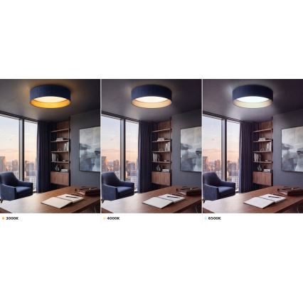 Brilagi - VELVET VARI LED mennyezeti lámpa LED/24W/230V 3000/4000/6500K átmérő 45 cm kék/arany