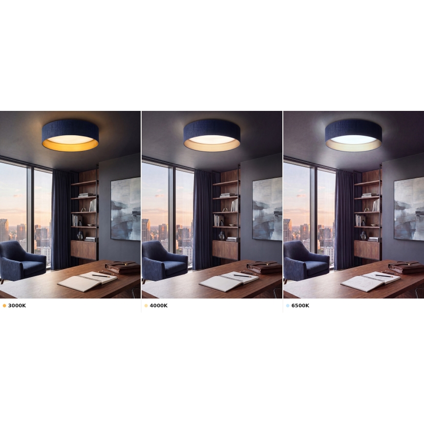 Brilagi - VELVET VARI LED mennyezeti lámpa LED/24W/230V 3000/4000/6500K átmérő 45 cm kék/arany