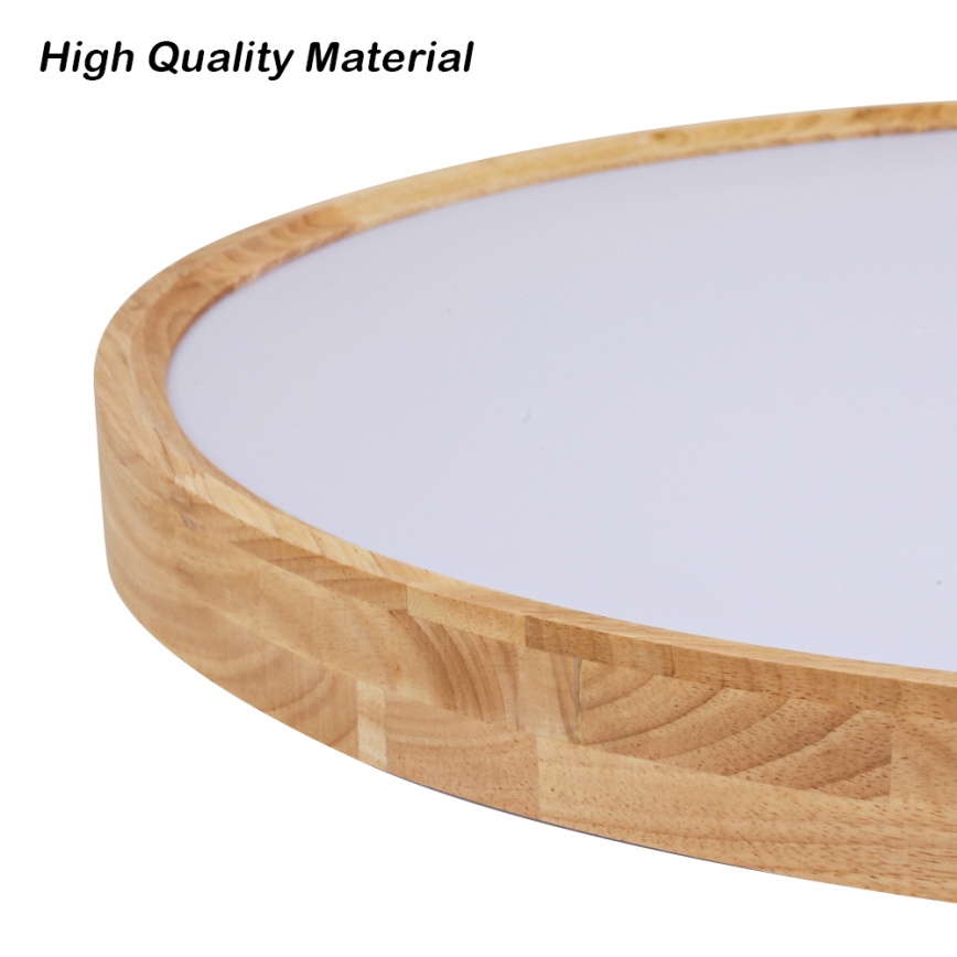 Brilagi - WOODROUND LED mennyezeti lámpa 40W/230V 3000/4000/6000K, átmérő 60 cm, fa kivitel, CRI 90