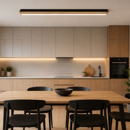 Brilagi - LED mennyezeti lámpatest WOODY FLAT LED/25W/230V 118 cm tölgy/fekete