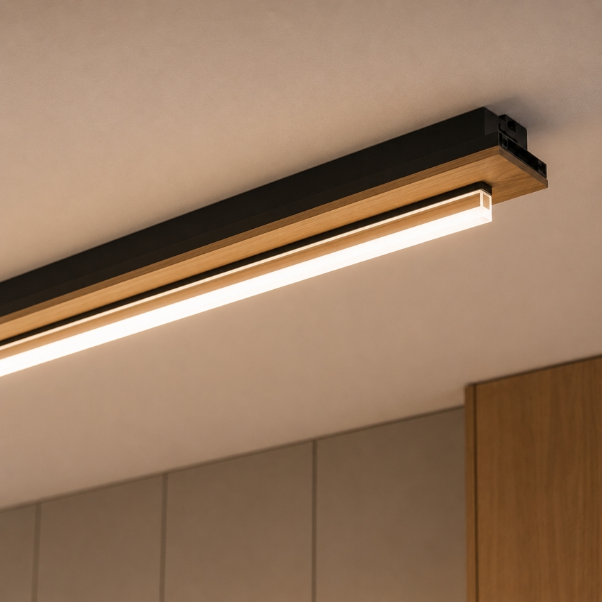 Brilagi - LED mennyezeti lámpatest WOODY FLAT LED/25W/230V 118 cm tölgy/fekete