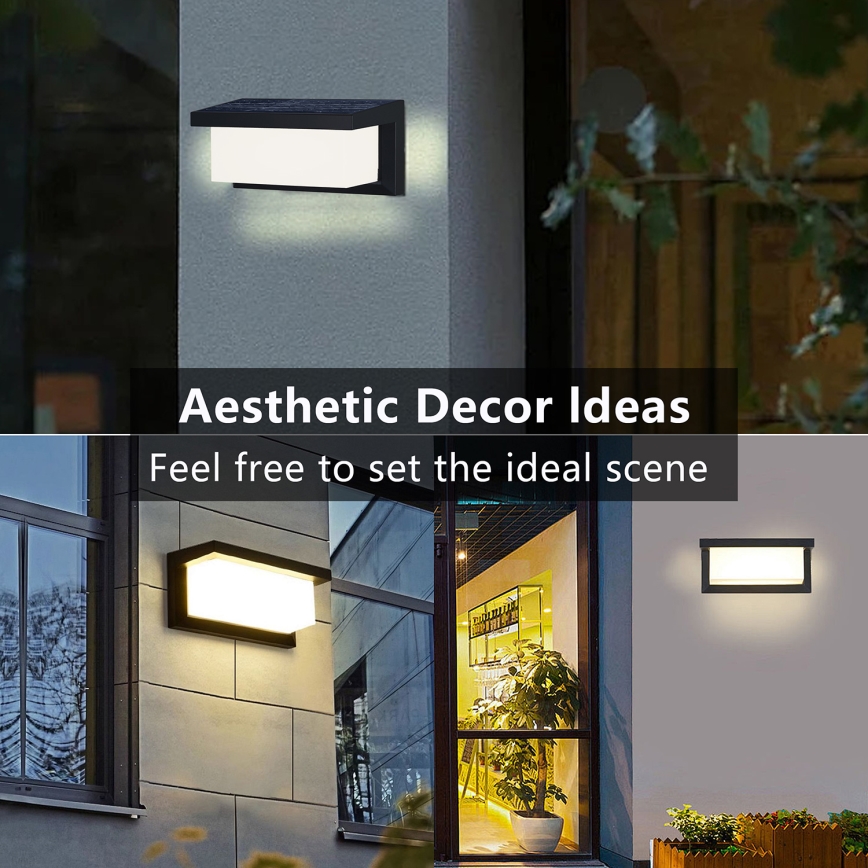 Brilagi - LED Napelemes fali lámpa mozgás és alkonyérzékelővel BRICKY LED/5W/6V 4000 mAh IP65