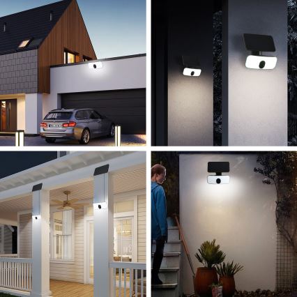 Brilagi - LED Napelemes fali lámpa mozgás és alkonyérzékelővel ROOF LED/13W/5V 4000 mAh IP65
