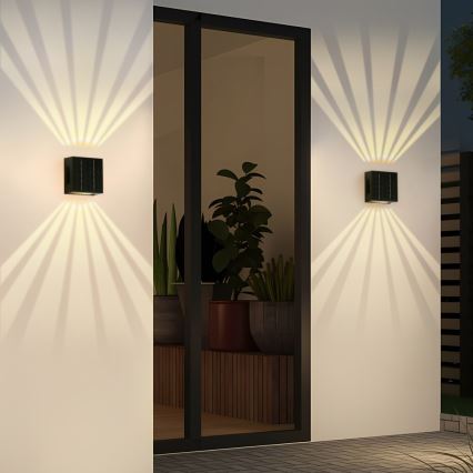 Brilagi - LED Napelemes fali lámpa BLOCK LED/2W/3,7V 1300 mAh IP44